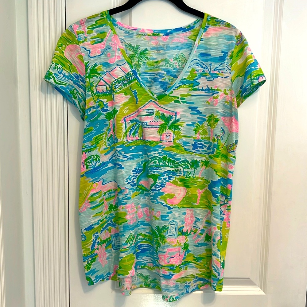 Women’s Lilly Pulitzer Honda Classic short sleeve top. Size S